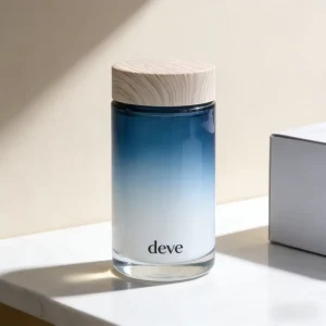 Customized Transparent Cylinder Glass Cosmetic Jars with Screw Cap Lids for Skin Cream and Mask 150g 200g