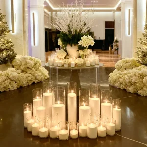 Cylinder Clear Transparent Glass Candle Jars Bulk Home Decoration Heat Resistant Durable Eco-friendly Candle Holder
