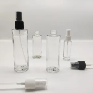 Cylinder Frosted Glass Perfume Bottles with Mist Pump Sprayer, 30 ml 50 ml 60 ml 85 ml 100 ml