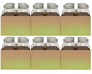 Cylinder Glass Storage Jar Kitchen Food Silver Metal Cover Airtight Eco Friendly Leak Resistant 0.5 1L Clear Modern Canning