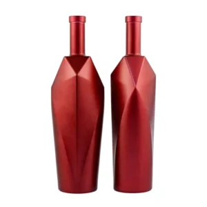 Cylinder Glass Wine Bottles 700ml & 750ml Liquor Whisky Bottles Custom Surface Packaging Screen Printing Cork Stopper