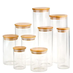 Cylindrical Airtight Microwavable Glass Food Storage Container