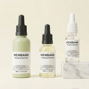 Cylindrical Glass Dropper Bottle with Box Black Rubber Pipette for Essential Oil Serum Packaging OEM Custom