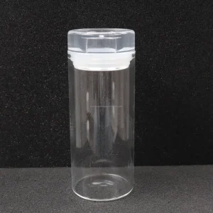 D40mm x H90mm Clear Glass Packaging Jar for Flowers with Sealing Cover