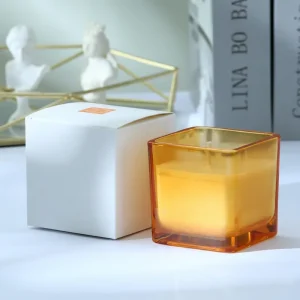DIY Handmade Soy Wax Square Votive Scented Candle Cup