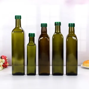 Dark Green or Brown 250ml 500ml 750ml Glass Bottle for Olive, Camellia, and Linseed Oil