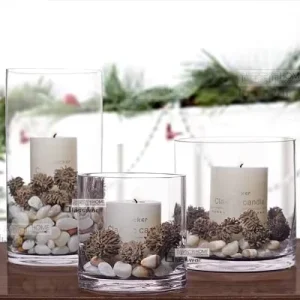 Decorative Glass Candle Jars Custom Luxury Candle Glass Jar With Lid for Candle Glass
