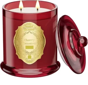 Decorative Scented Wax in Colored Glass Jar with Matching Lid Multiple Color Choices Available Designed to Add Warmth