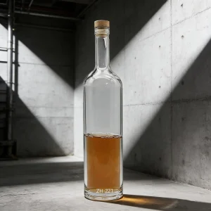 Deluxe Lead free High Quality Customized Extra Flint Empty 500ml 750ml Glass Bottle for Tequila Rum Liquor Drinks Spray Color