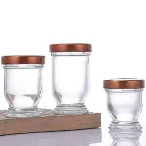 Dessert Storage Glass Honey Jar 50ml 75ml 100ml Jelly Pickles Jam Jar Food Container Bird Nest Caviar Jar with Twist off Caps