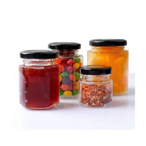 Different Size Hexagon Storage Jar Large Glass Pickle Jars Food Storage Glass Jars High Quality No Leak