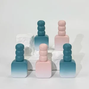 Direct Sales 10ml Empty Square Matte Frost Luxury Glass Custom Gradient Color Nail Polish Bottle