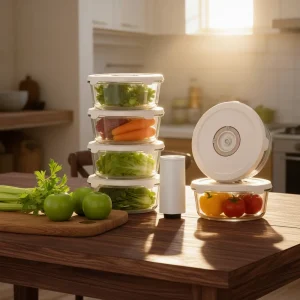 Dishwasher Safe Glass Food Storage Containers for Dry Food Moisture-Proof and Stackable