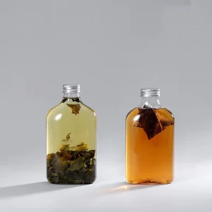 Disposable Clear Glass Bottles with Aluminum Lids for Liquor, Juice, Ginger Sauce, and Diffuser Packaging