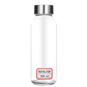 Disposable Empty Juice Glass Bottles 150ml 300ml 12oz 16oz with Airtight Cap