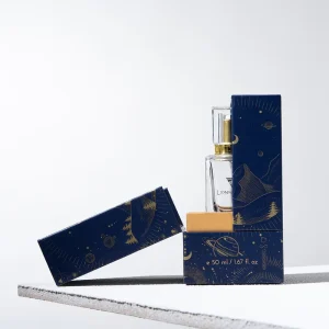 Double Opening Magnetic Rigid Box with Gold Foil Logo for Perfume Packaging, Custom Gift Box