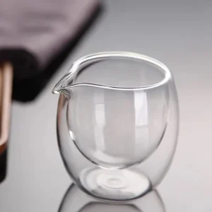 Double-Walled Round Glass 5oz 7oz Candle Vessels with Pouring Spout