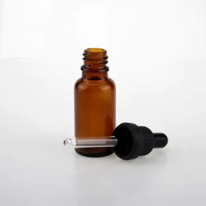 Dropper 20ml Glass Bottle Tamper Proof Evident Lid Essential Oil Bottle 30Ml Amber Glass Dropper Bottle With Pipette Dropper