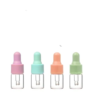 Dropper Glass Bottle Luxury Bottles Box Packaging 10ml Black Serum with 1ml 2ml 3ml 5ml