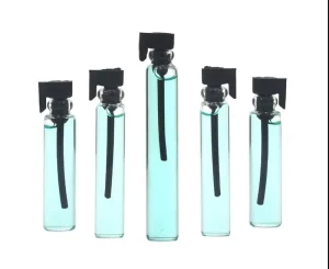 Durable Glass Fragrance Bottle 1ml 2ml Travel Size Cosmetic Packaging for Skin Care Serum & Lotion Screen Printing Custom Logo