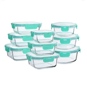 ECO Friendly Leakproof Storage Glass Meal Prep Containers with Locking Lids Lonchera De Vidrio for Meal Prep and Kitchen