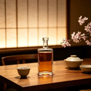 East West Fusion Glass Wine Bottles for Sake Soju Baijiu Asian Liquor Export Vodka Gin Rum Brandy Whisky Empty Glass Container