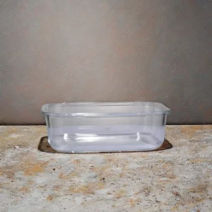 Eco Friendly Clear Glass Kitchen Food Storage Container with Custom Logo Option Calcium Sodium Glass Lunch Box