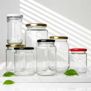 Eco-Friendly Glass Mason Jars 1oz 3oz 5oz 8oz 12oz for Kitchen Food Storage and Pickling