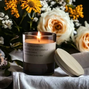 Eco Friendly Handmade Amber Jar Soy Wax Scented Candles Luxury Gift Set Home Fragrance Aromatherapy Candles
