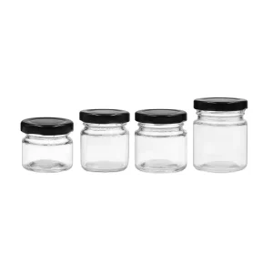 Eco-Friendly Mini Glass Food Jar 30ml 40ml 60ml 80ml for Honey and Jam