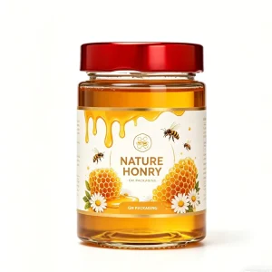Eco-Friendly Plastic and Glass Honey Jar with Metal Twist Lid, 100ml 180ml 280ml 380ml 580ml