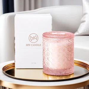 Eco-Friendly Soy Wax Scented Candle with Glass Jar Aromatherapy Candle for Home Hotel Spa Decoration