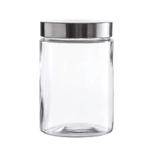 Eco friendly Glass Storage Jar Airtight Food Canisters Wide Mouth Mason Jars With Lid