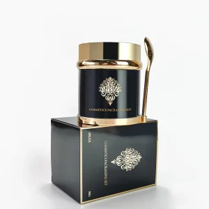 Eco friendly Large Glass Jars With Screw Gold Lids Empty Beauty Product Containers For Body Scrub Body Butter & Skin Care Cream