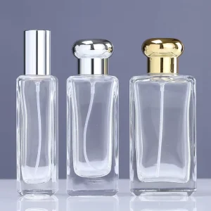Elegant 30ml 50ml 100ml Square Glass Perfume Bottles With Pump Spray Cap