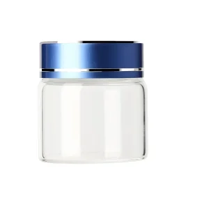 Empty 100ml Glass Storage Jar with Aluminium Lid for Moisture-Proof Food Storage
