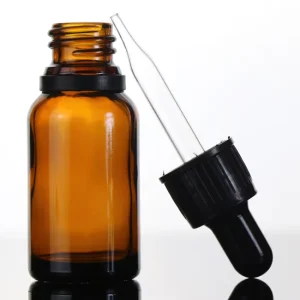 Empty 15ml Brown Amber Cosmetics Glass Bottles Essential Oil Dropper Bottle
