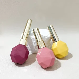 Empty 15ml Square Glass Nail Polish Bottle for UV Gel Cosmetics