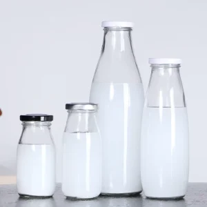 Empty 200 ml 250 ml 500 ml 16 oz 1 Liter Milk Storage Packaging Glass Bottles