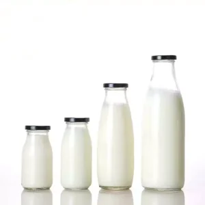 Empty 200ml 250ml 500ml 1L Glass Bottles for Juice Soft Drinks and Milk