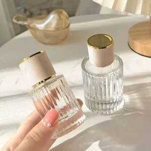 Empty 30Ml 50Ml Fragrance Round Shape Glass Bottle Perfume Luxury Bottles Packaging With Spray Pump