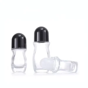 Empty 30ml 50ml Glass Perfume Roll on Bottles Clear Glass Roller Bottle for Skin Care Packaging