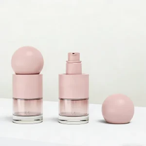 Empty 30ml Glass Cosmetic Pump Bottle for Lotion and Foundation
