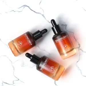 Empty 30ml Serum Glass Bottle Luxury Gradient Amber Frosted Dropper Bottle for Essential Oil Hair Facial Care