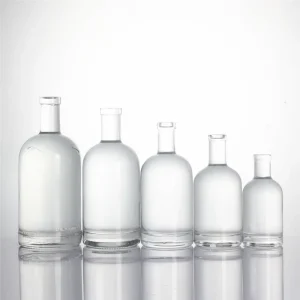 Empty 375ml 500ml Matte Black Frosted Crystal Glass Ice Cup Wine Bottle with Hot Stamping and Cork for Vodka and Whiskey