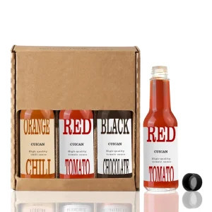 Empty 3oz 5oz 8oz Ketchup Woozy Glass Bottle Chili Sauce Bottle with Cap