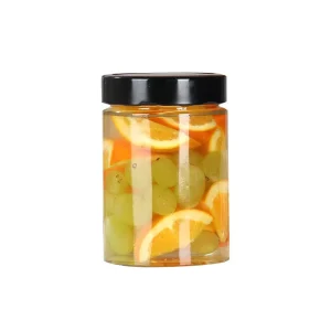 Empty 4oz 5oz 7oz 10oz 13oz 16oz 24oz Canning Bottle Straight Sided Glass Jar with Metal Lid for Food Storage