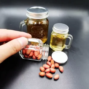 Empty 4oz Glass Spice Jar with Stainless Steel Lid and Handle Salt and Pepper Shaker