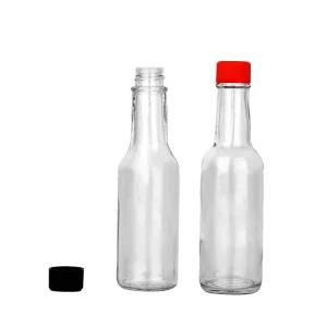 Empty 5 Fl.oz Woozy Bottles 150ml Clear Hot Sauce Bottles With Lid and Cap Seal