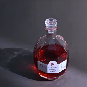 Empty 500ml Glass Bottles for Vodka, Whisky, Gin, Tequila, Brandy and Rum with Cork Stopper
